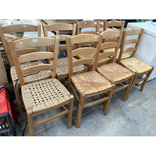 553 - 8 beech Van Gogh kitchen chairs