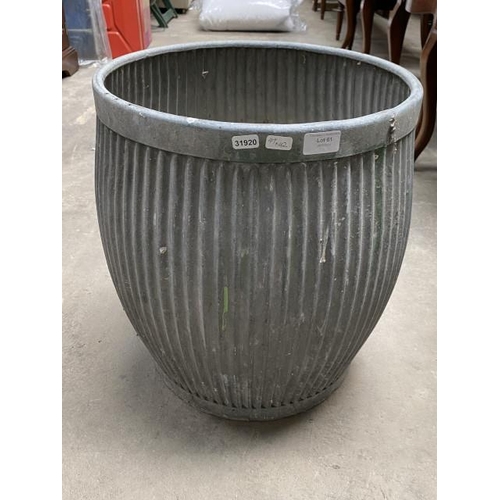 61 - Galvanised Dolly tub 47H 42cm diameter