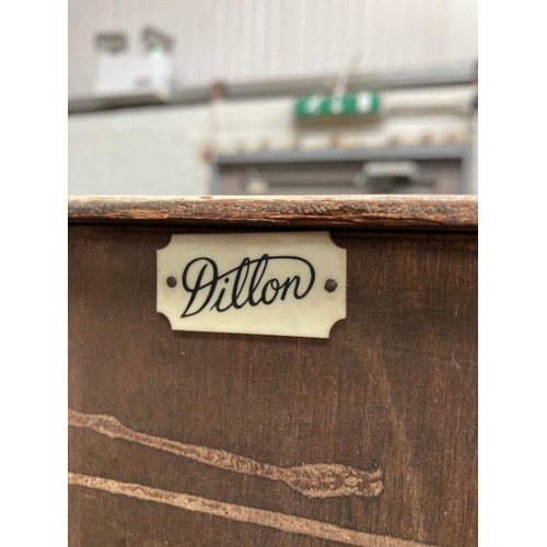 54 - Mid century walnut chest on chest by Dillon 170H 81W 48D