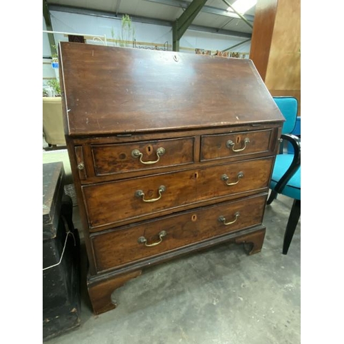 119 - Georgian mahogany bureau 101H 86W 53D