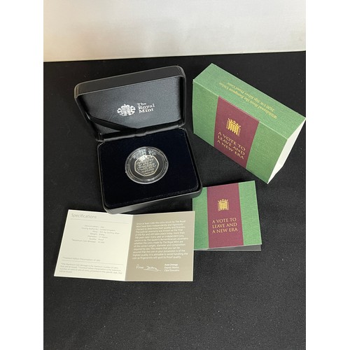 346 - “The Royal Mint” Withdrawal From The European Union 2020 UK 50p Silver Proof Coin 
Denomination: 50p... 