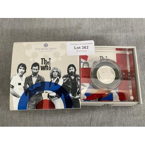 372 - “The Royal Mint” The Who 2021 UK Half-Ounce Silver Proof Coin
Denomination: £1
Issuing Authority: Un... 