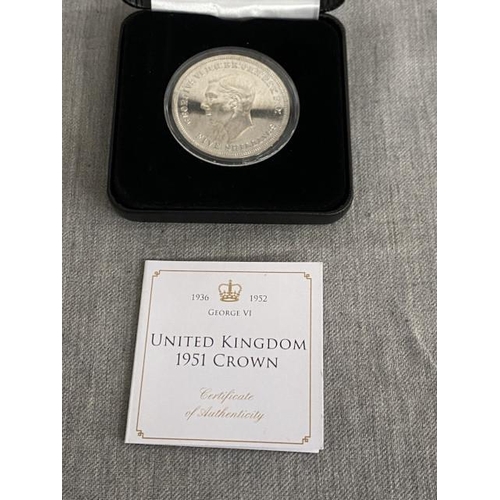 389 - “Jubilee Mint” United Kingdom 1951 Crown 
Country of Issue: UK
Mint: The Royal Mint
Metal: Cupronick... 