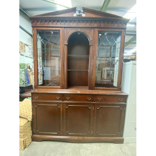 102 - Mahogany display cabinet with 4 keys 208H 149W 37D