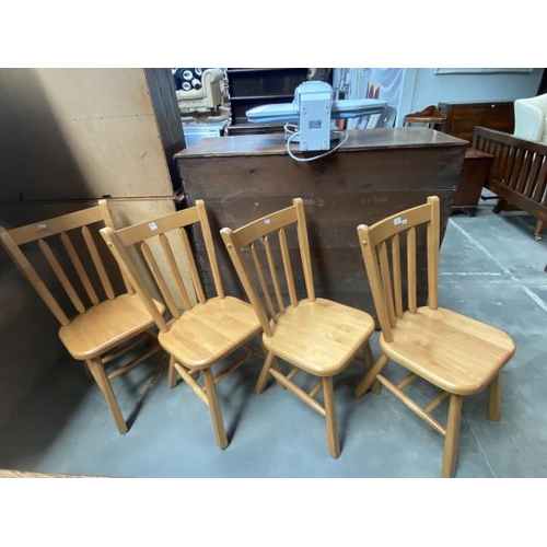 115 - 4 beech kitchen chairs 44W