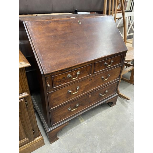 119 - Georgian mahogany bureau 101H 86W 53D