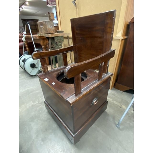 151 - Victorian mahogany commode 53H 47W 47D