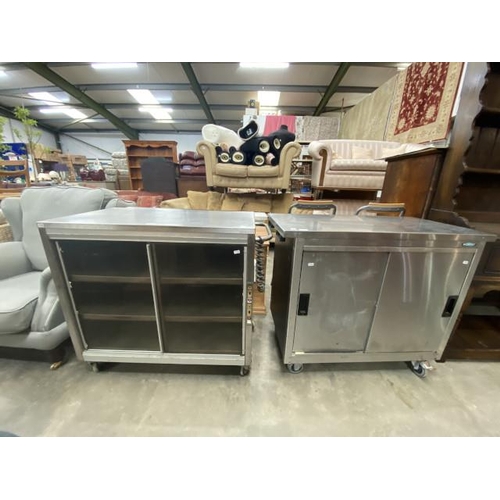 181 - Grundy commercial catering hot cupboard 87H 109W 80D & a Moffat commercial catering hot cupboard 86H... 