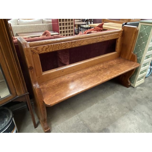 216 - 20th century pine pew 143W