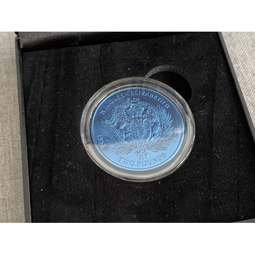 387 - The Sapphire Jubilee 1952-2017 Blue Titanium Coin 
Country of Issue: British Indian Ocean Territory ... 