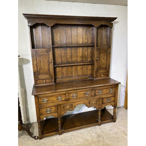 57 - 18th century style oak dresser 204H 154W 48D