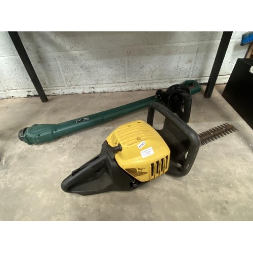 9 - McCulloch Virginia MH542P petrol hedge trimmer & a Parkside PRT 300 A1 electric lawn trimmer