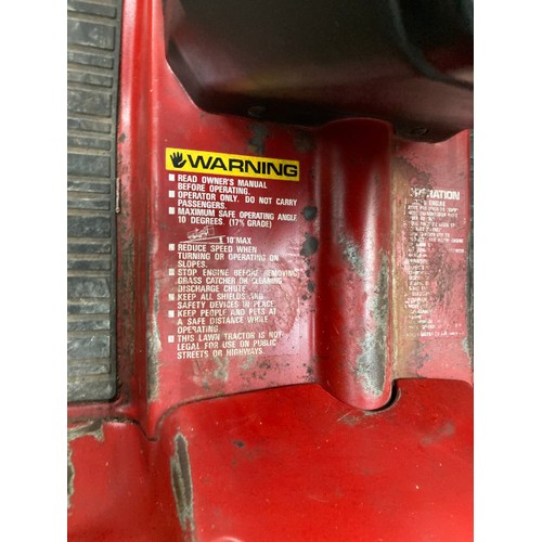 223 - HONDA HT 3813, 2 cylinder, liquid cooled engine ride on petrol lawnmower (new battery) in working or... 