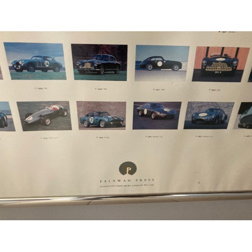 335 - Framed limited edition 367 'Aston Martin, The Compleat Car' poster 73x103cm & framed Aston Martin ph... 