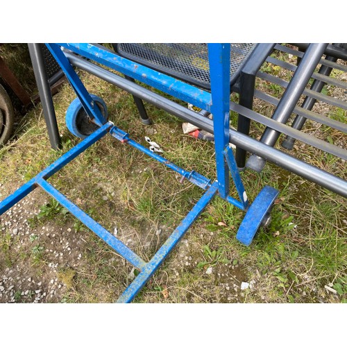 278 - TB Davies mobile ladder with platform 205H 87W 100D