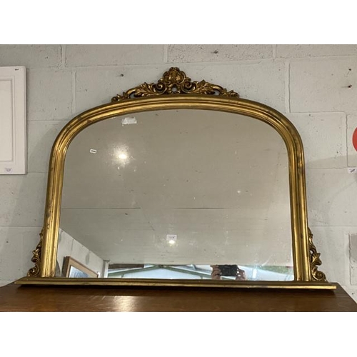 148 - Gilt framed over mantel mirror 90 x 120cm