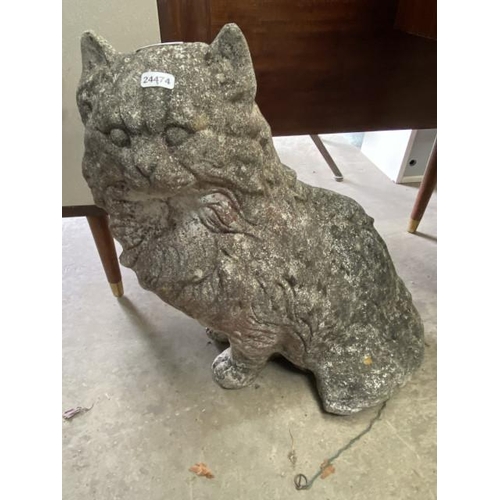 184 - Stone effect garden 'Cat' 40H