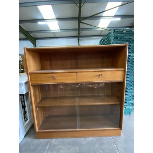 202 - Mid century Nathan teak bookcase 107H 102W 30D