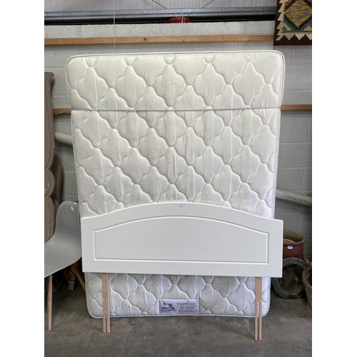 42 - Slumberland - Posture Zone 700 Series double divan bed (with storage drawers) with a white headboard