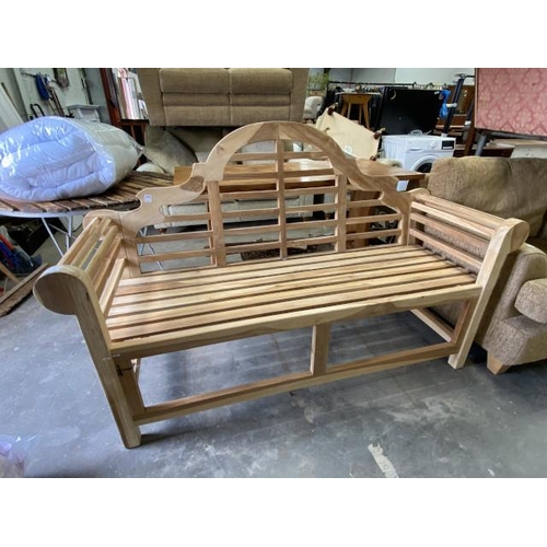 46 - Teak garden bench 160W (new)