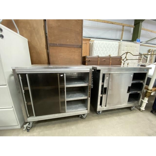 67 - Grundy commercial catering hot cupboard 87H 109W 80D & a Moffat commercial catering hot cupboard 86H... 