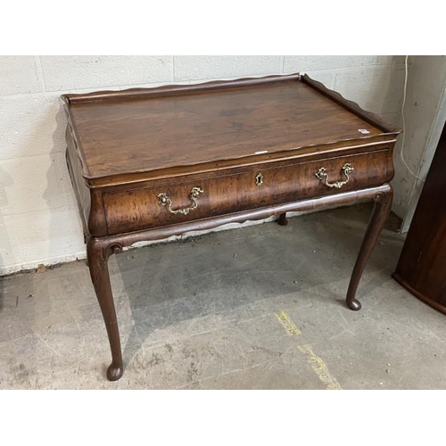 96 - 19th century walnut serving table 75H 95W 62D