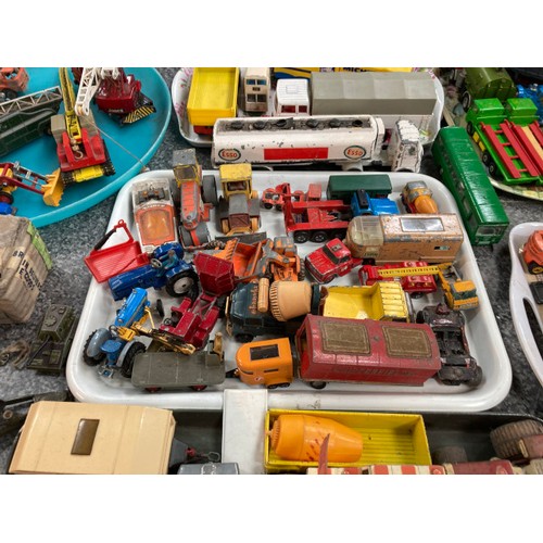 217 - Extensive collection of play worn vehicles inc. Corgi, Dinky, Tonka, Matchbox, Lone Star, Corgi Juni... 