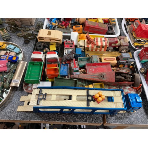 217 - Extensive collection of play worn vehicles inc. Corgi, Dinky, Tonka, Matchbox, Lone Star, Corgi Juni... 