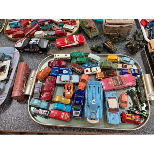 217 - Extensive collection of play worn vehicles inc. Corgi, Dinky, Tonka, Matchbox, Lone Star, Corgi Juni... 