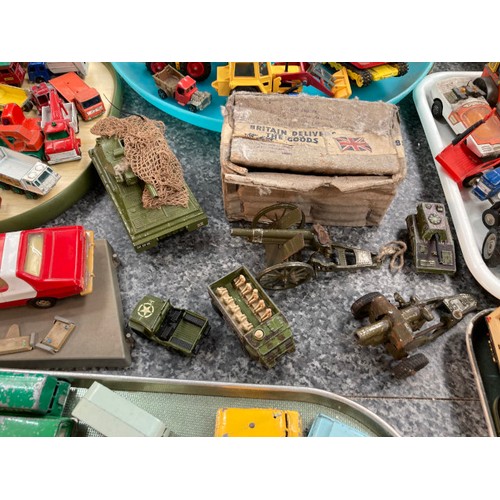 217 - Extensive collection of play worn vehicles inc. Corgi, Dinky, Tonka, Matchbox, Lone Star, Corgi Juni... 