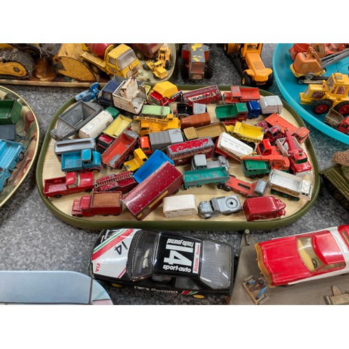 217 - Extensive collection of play worn vehicles inc. Corgi, Dinky, Tonka, Matchbox, Lone Star, Corgi Juni... 