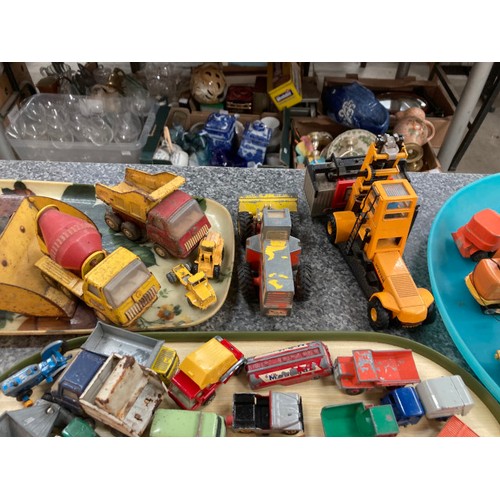 217 - Extensive collection of play worn vehicles inc. Corgi, Dinky, Tonka, Matchbox, Lone Star, Corgi Juni... 