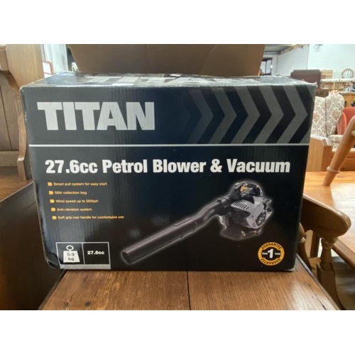 12 - TITAN 27.6cc petrol blower & vacuum