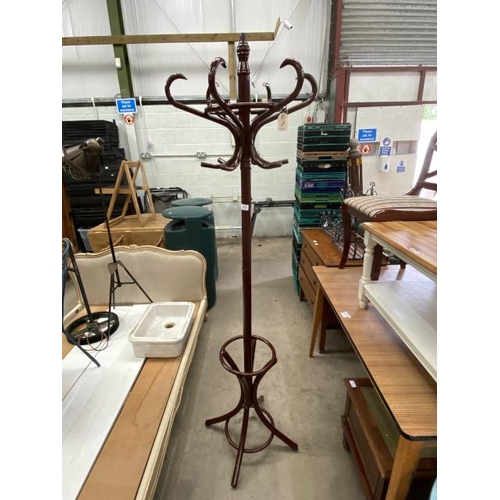 137 - Mahogany Bentwood hat/coat stand 186H