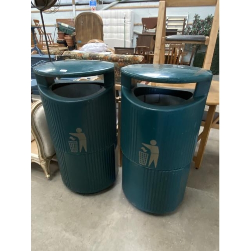 140 - 2 commercial waste bins 100H