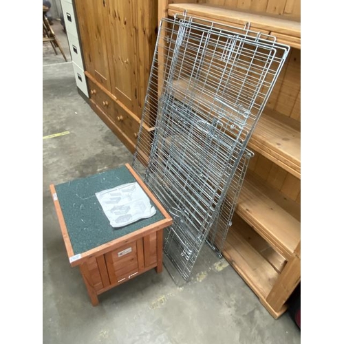 157 - Bunny Business rabbit hutch 44H 42W 52W and a run 59H 111W 130D