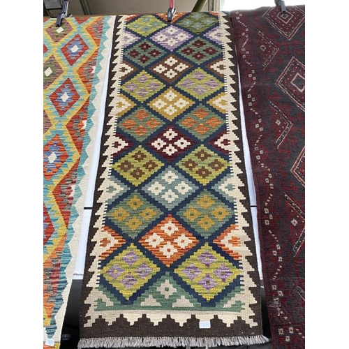 180 - Maimana Kilim Runner 196cm x 67cm