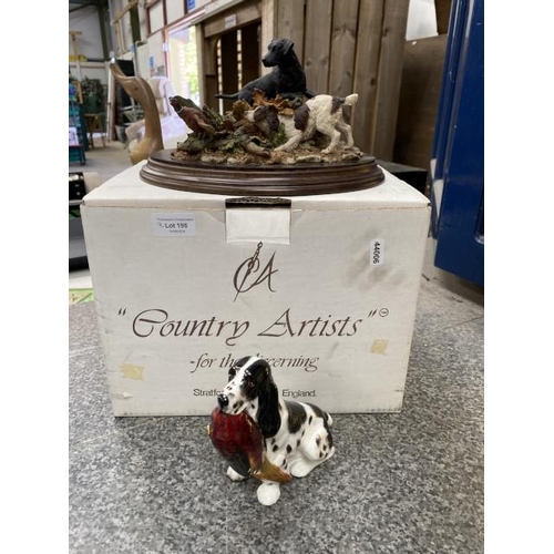 198 - Boxed Country Artists 'No Hiding Place' CA368 & a Royal Doulton Cocker Spaniel with Pheasant HN1138