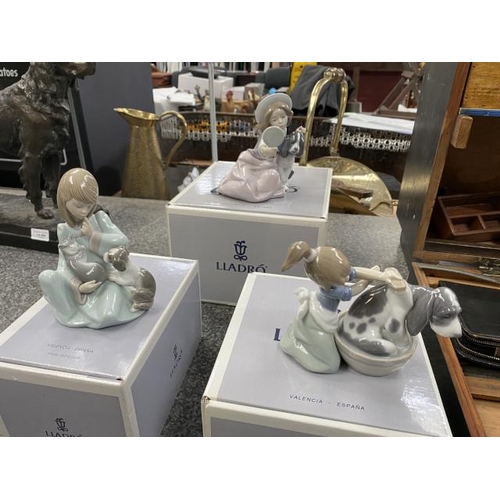 206 - Lladro 5455 'Bashful Bather', 5468 'Who's the Fairest?' & 5640 'Cat Nap Girl' (all boxed)