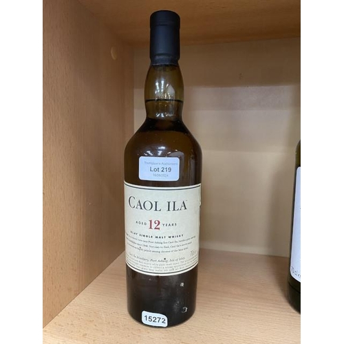 219 - Caol Ila Islay Single Malt Scotch Whisky aged 12 years 70cl 43% vol