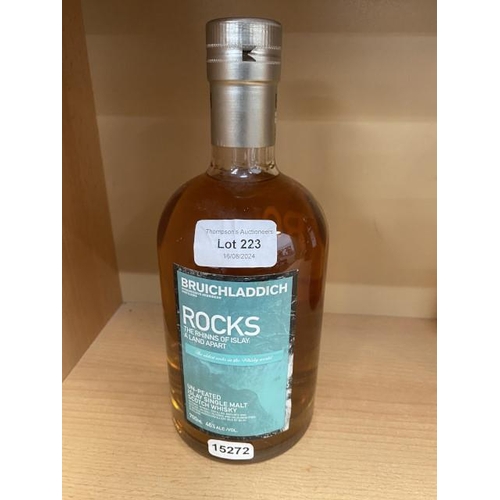 223 - Bruichladdich Rocks The Rhinns of Islay A Land Apart un-peated Islay Single Malt Scotch Whisky 70cl ... 