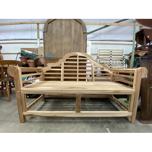 37 - Teak garden bench 160W (new)