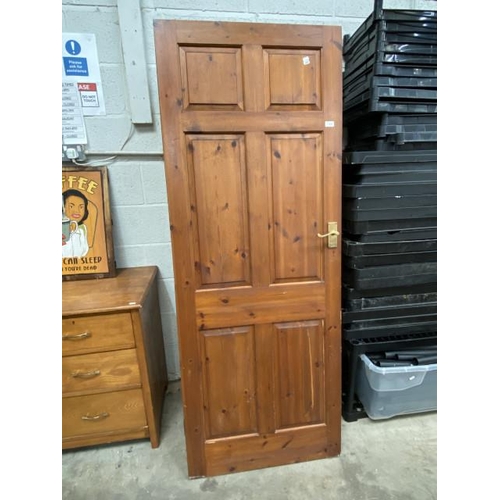 42 - 5 pine internal doors 198H 76W 3.5D, 181H 76.5W 3.5D, 194H 74W 3.5D, 180H 75.5W 3.5D & 193H 72W 3.5D