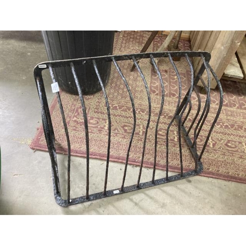 429 - Victorian cast wall mounted hay rack 40H 77W 53D