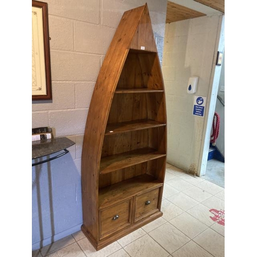 470 - Barker & Stonehouse ‘Villiers’ boat bookcase with two drawers 204H 84W 32D