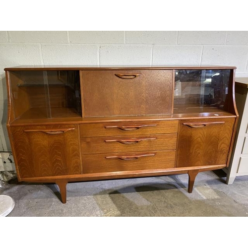 64 - Mid century 'Jentique' teak highboard/cocktail cabinet/sideboard 104H 166W 44D