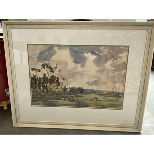 86 - Framed Angus Rands (British 1922-1985) signed watercolour ‘Spring Landscape, Wharfedale’ 76 x 60cm