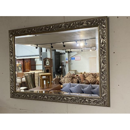 97 - Silver gilt framed bevel edged mirror 106 x 76cm