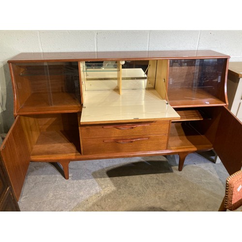 64 - Mid century 'Jentique' teak highboard/cocktail cabinet/sideboard 104H 166W 44D