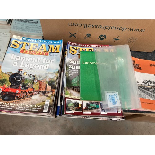 309 - Large collection of magazines & booklets all relating to locomotives inc. Railway Observers, Steam R... 